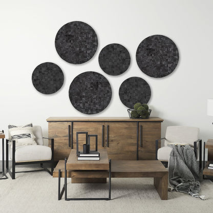 The Abyss Dark Brown Wood 24" Wall Art