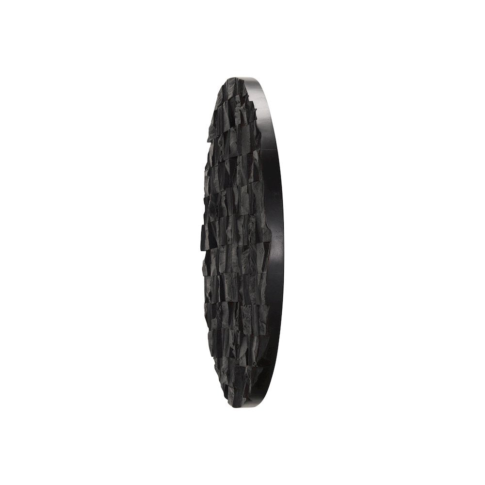 The Abyss Dark Brown Wood 24" Wall Art