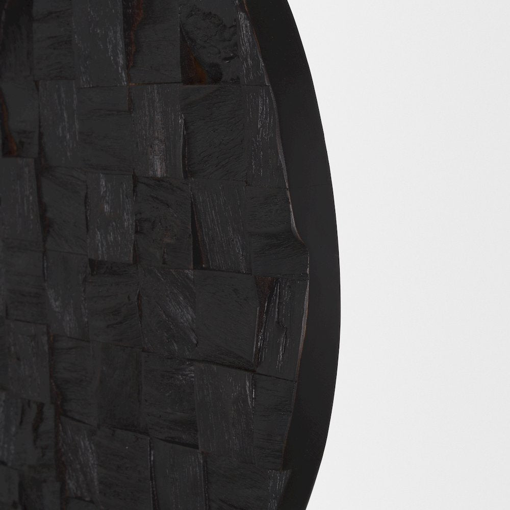The Abyss Dark Brown Wood 24" Wall Art