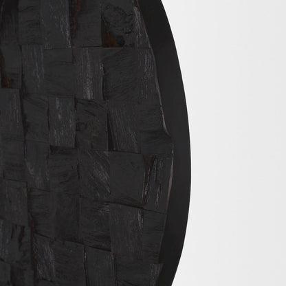 The Abyss Dark Brown Wood 24" Wall Art