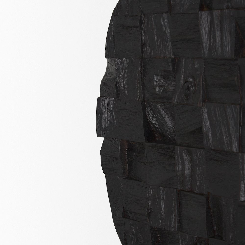 The Abyss Dark Brown Wood 24" Wall Art