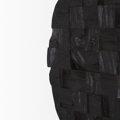 The Abyss Dark Brown Wood 24" Wall Art
