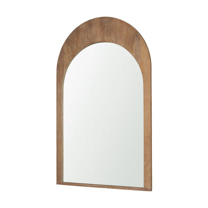 Celeste Light Brown Wood Medium Arched Mirror