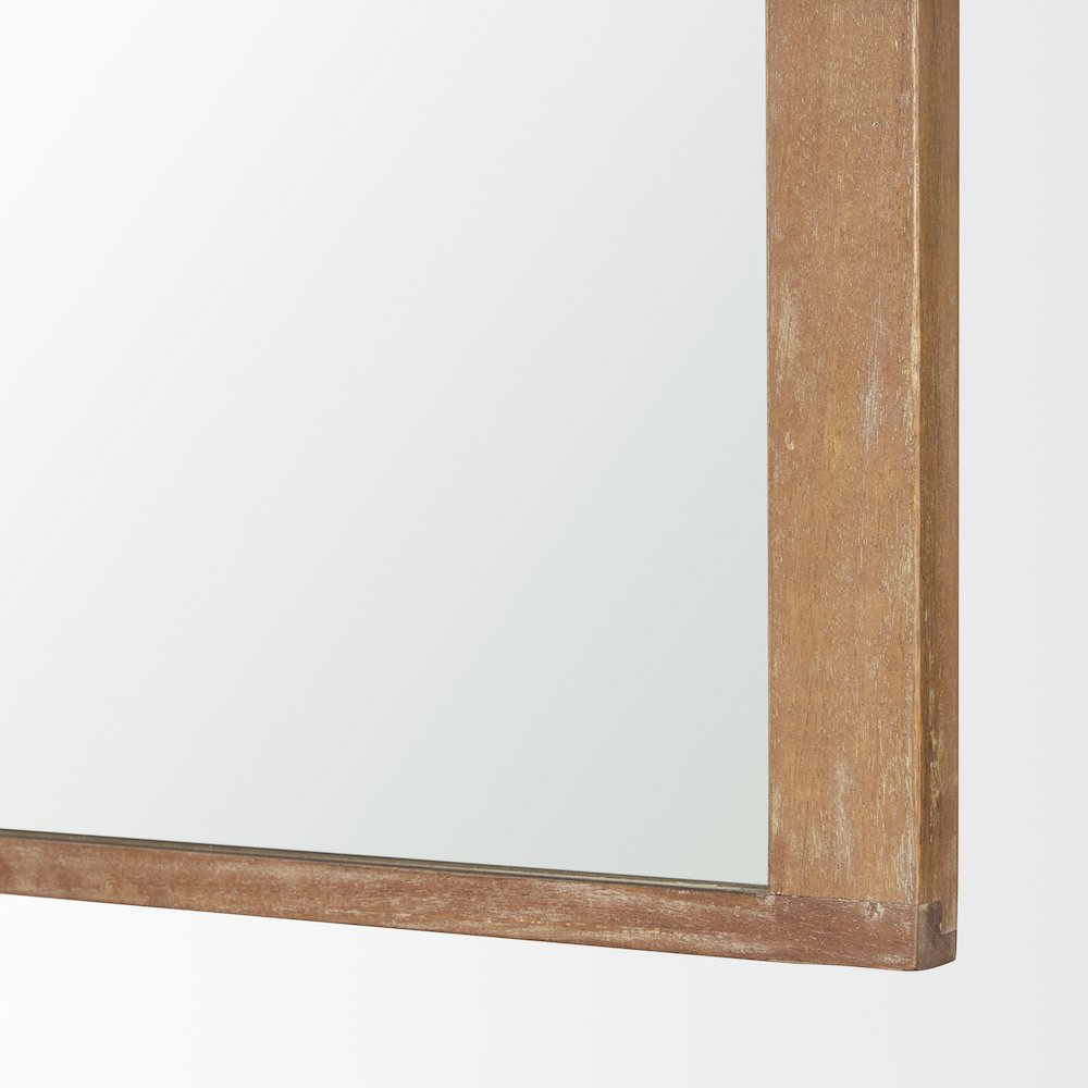 Celeste Light Brown Wood Medium Arched Mirror