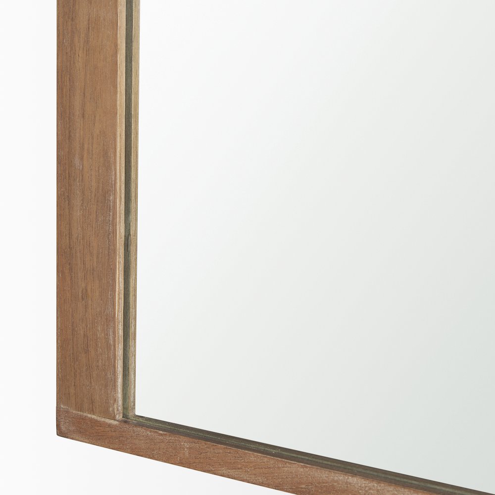 Celeste Light Brown Wood Medium Arched Mirror