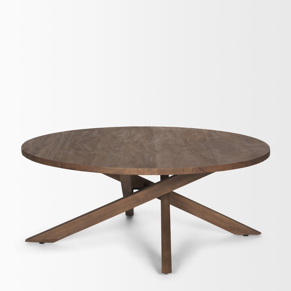 Medium Brown Wood Coffee Table