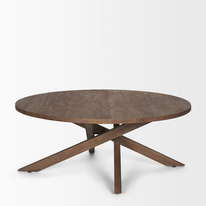 Medium Brown Wood Coffee Table