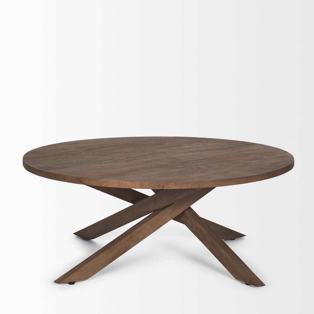 Medium Brown Wood Coffee Table