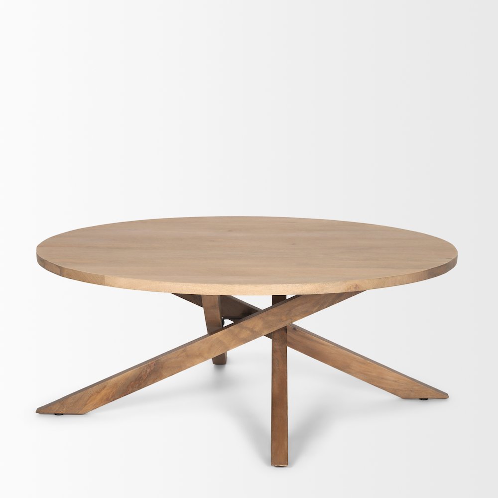 Light Brown Wood Coffee Table