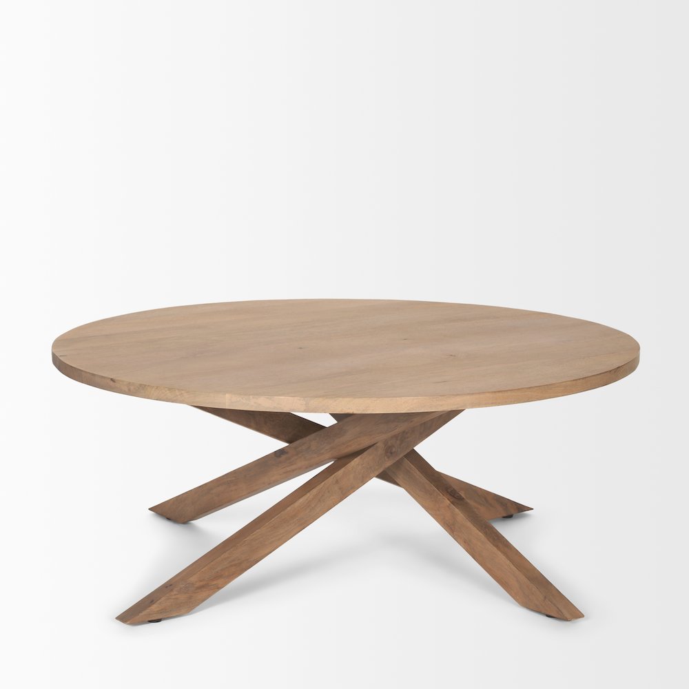 Light Brown Wood Coffee Table
