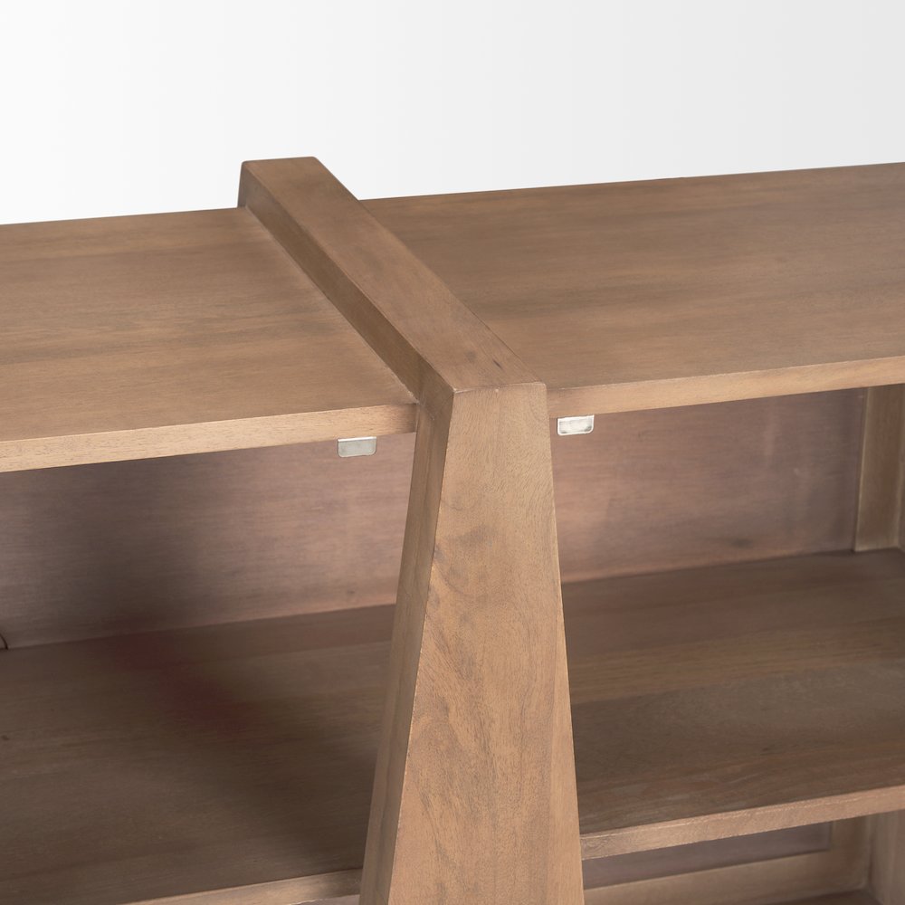 Eula Medium Brown Wood 4-Door Sideboard