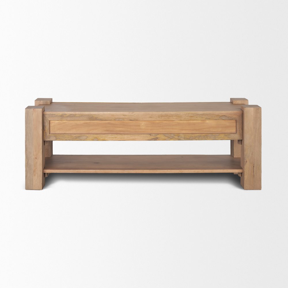Beth Light Brown Wood Media Console