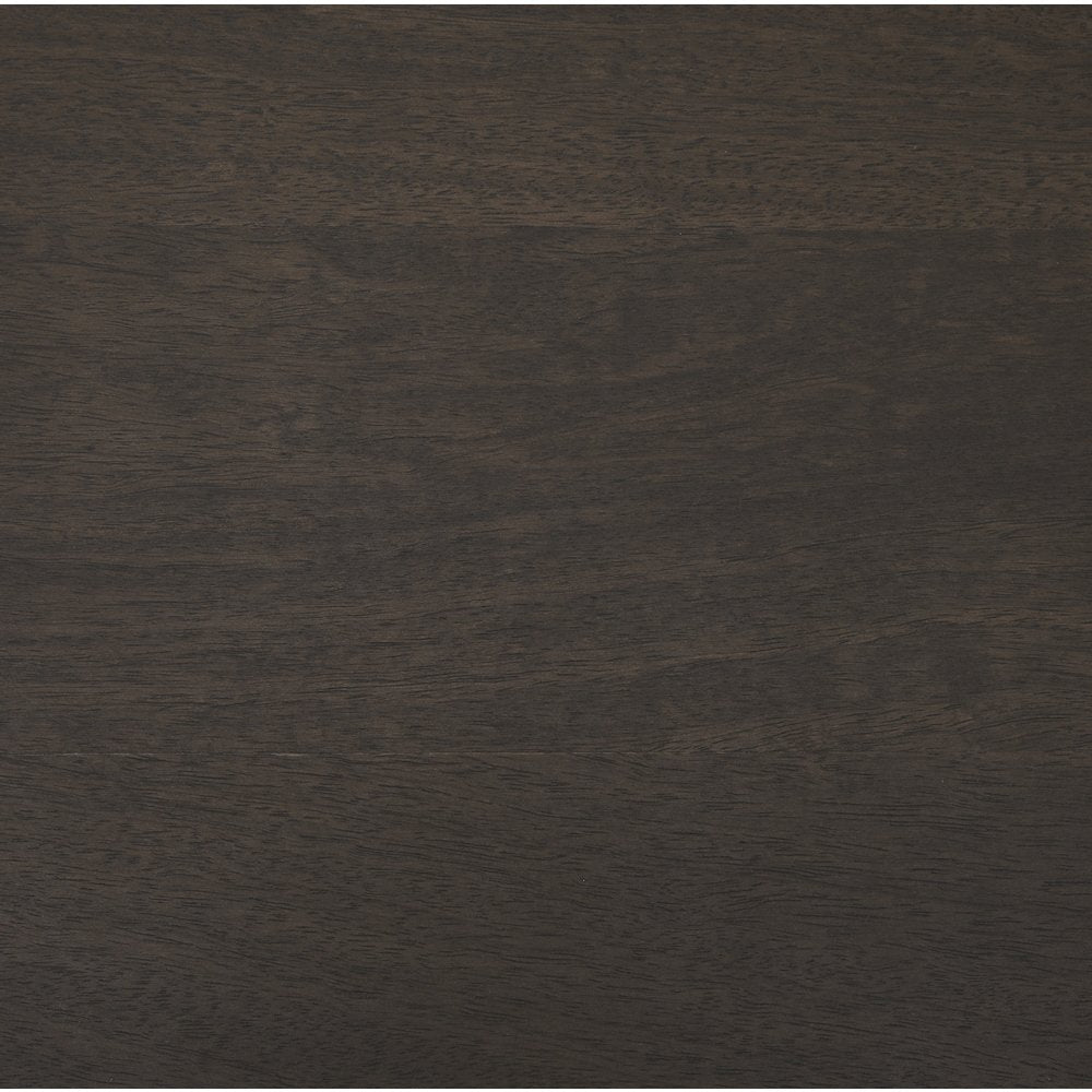 Dark Brown Wood Bottom Shelf Oval Coffee Table