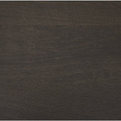 Dark Brown Wood Bottom Shelf Oval Coffee Table