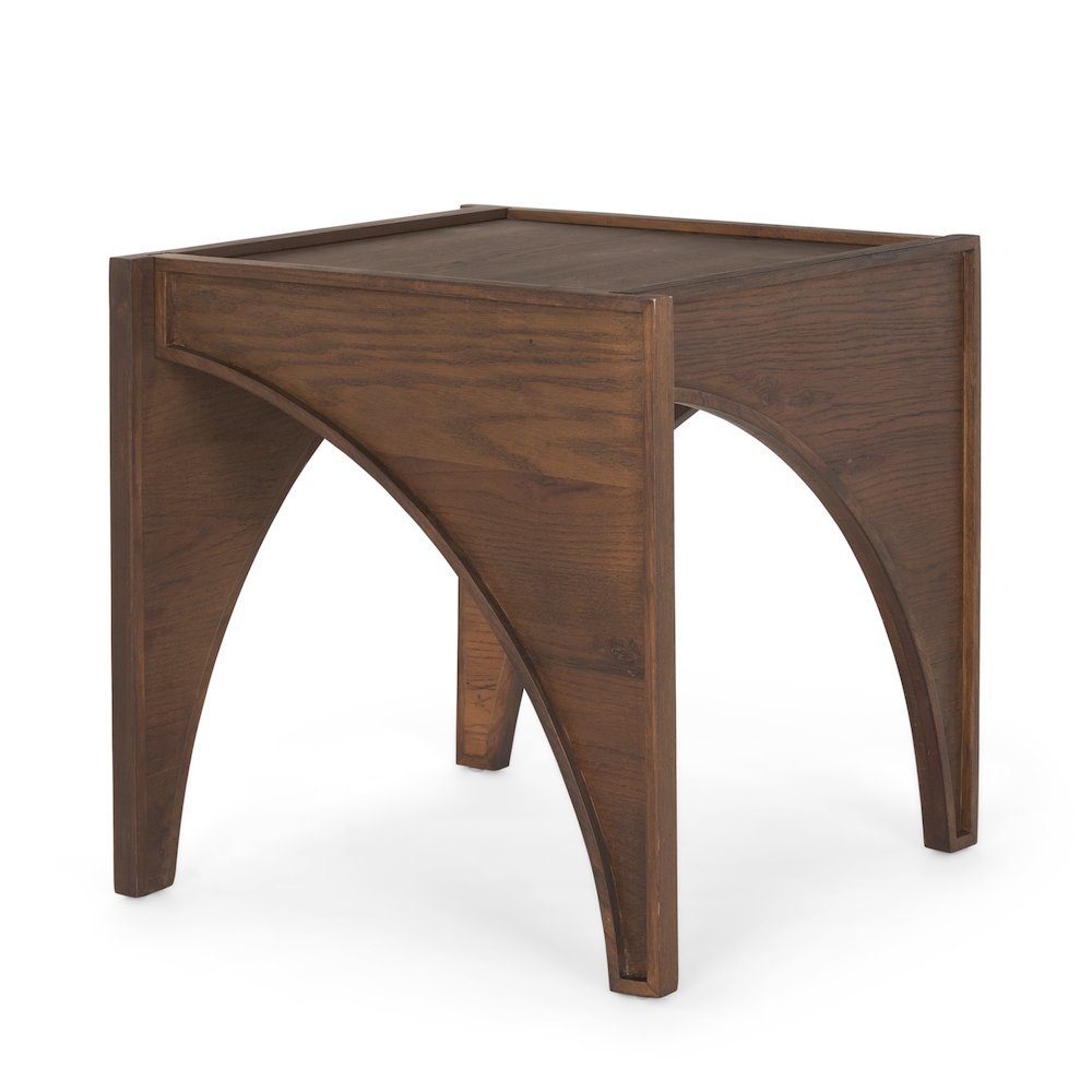 Laraya Medium Brown Wood Arches End Table
