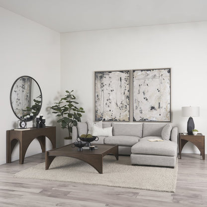 Laraya Medium Brown Wood Arches End Table