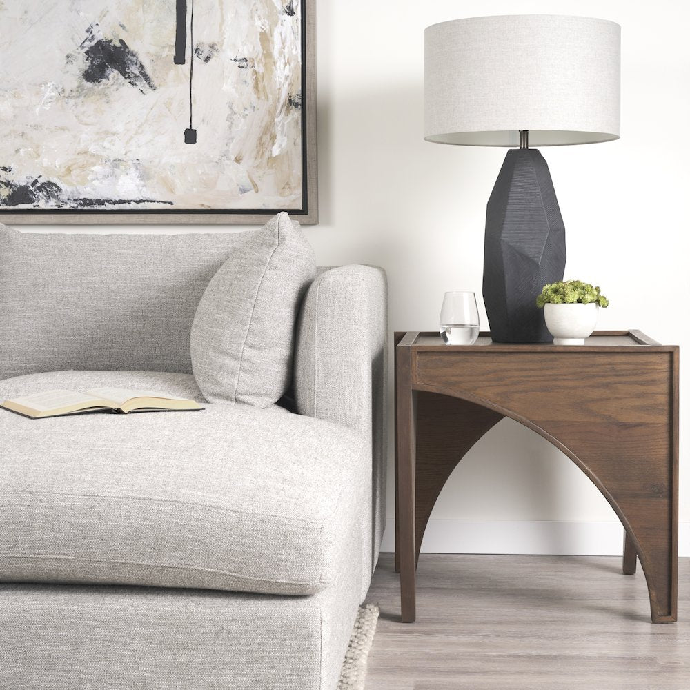 Laraya Medium Brown Wood Arches End Table