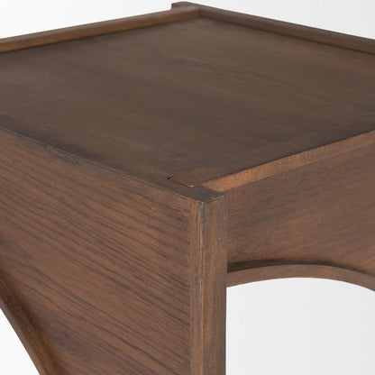Laraya Medium Brown Wood Arches End Table