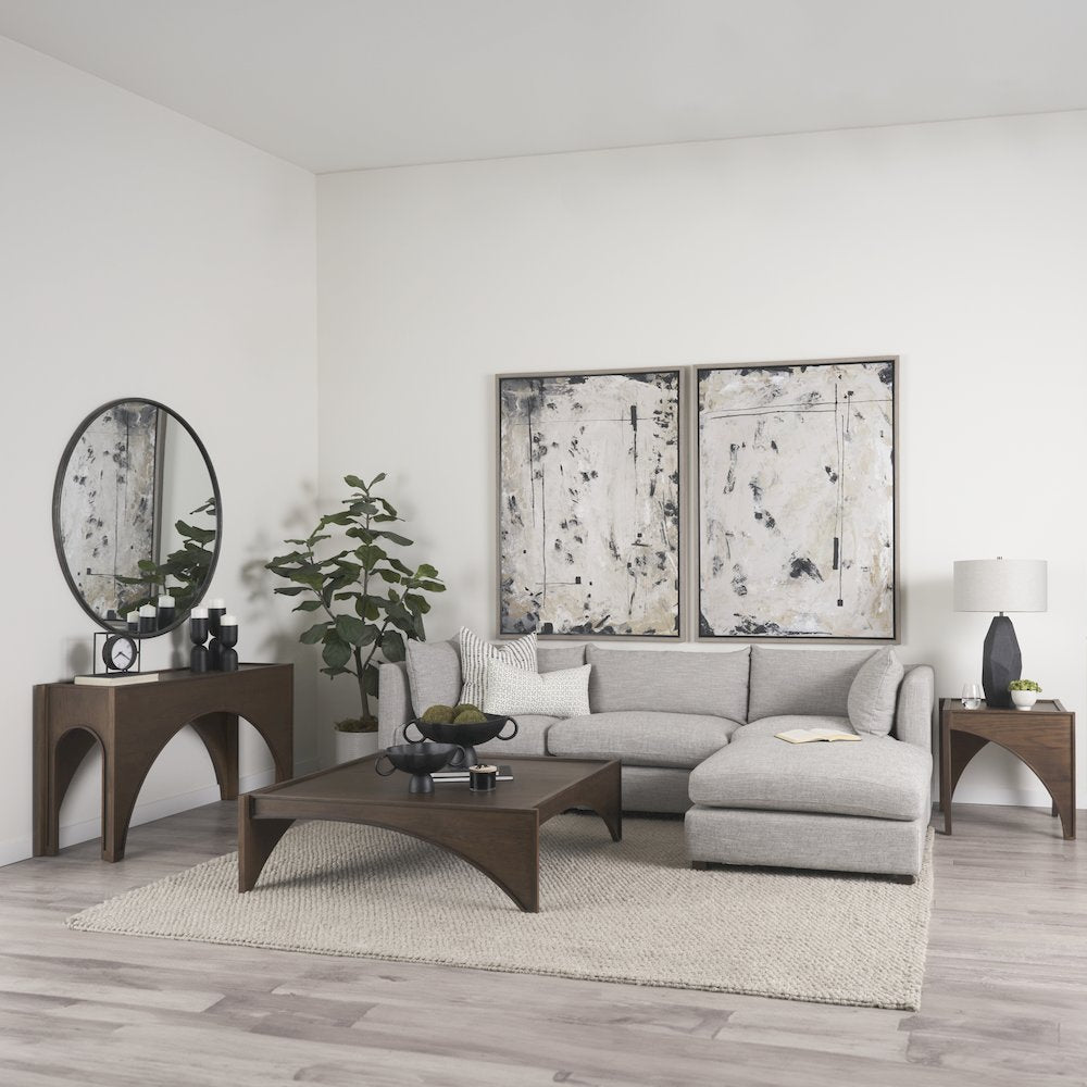 Medium Brown Wood Coffee Table