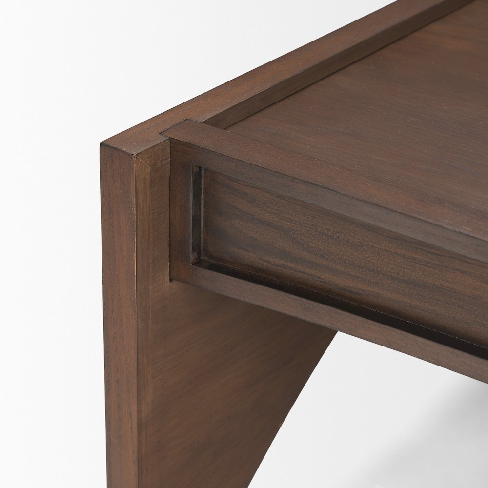 Medium Brown Wood Coffee Table