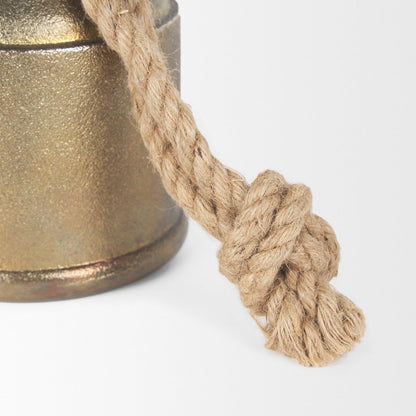 Quincy Medium Gold Metal Decorative Bell Object