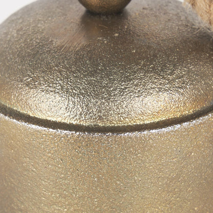 Quincy Medium Gold Metal Decorative Bell Object