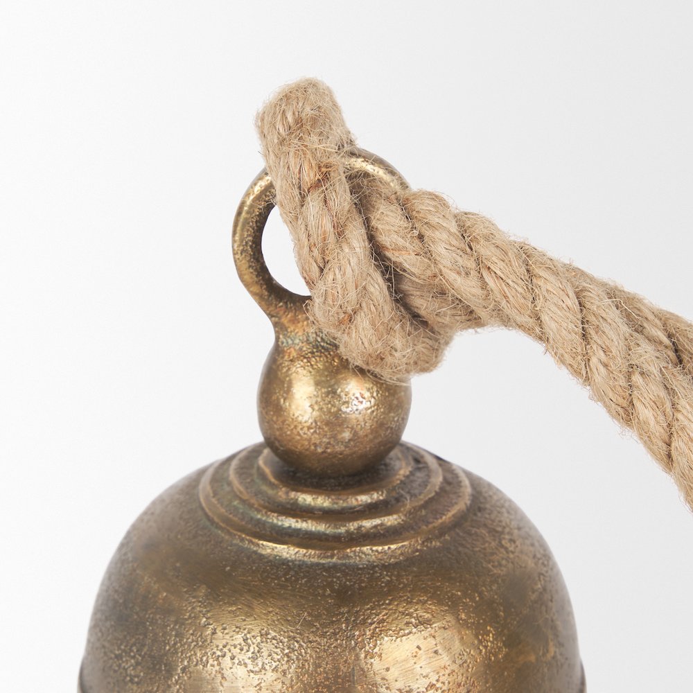 Quincy Small Gold Metal Decorative Bell Object