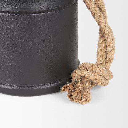 Quincy Medium Matte Black Metal Decorative Bell Object