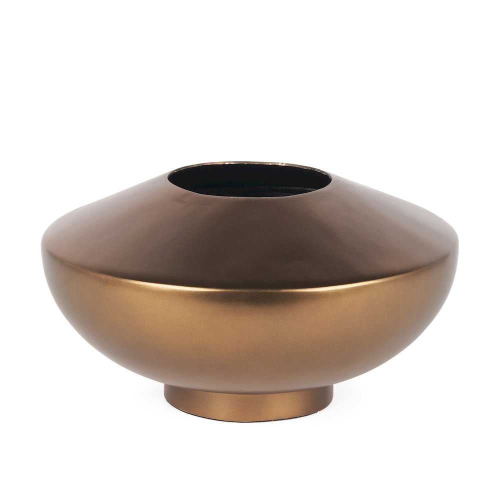 Quiana Large Gold Metal Vase