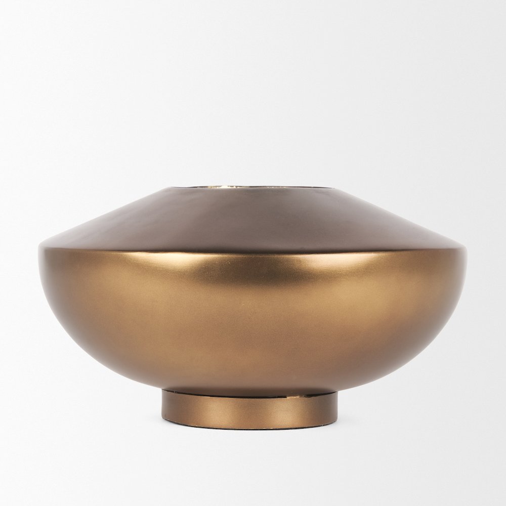 Quiana Large Gold Metal Vase