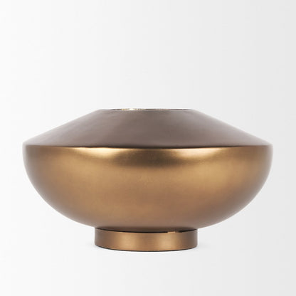 Quiana Large Gold Metal Vase
