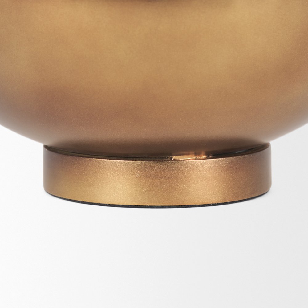Quiana Medium Textured Gold Metal Vase