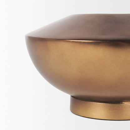Quiana Medium Textured Gold Metal Vase