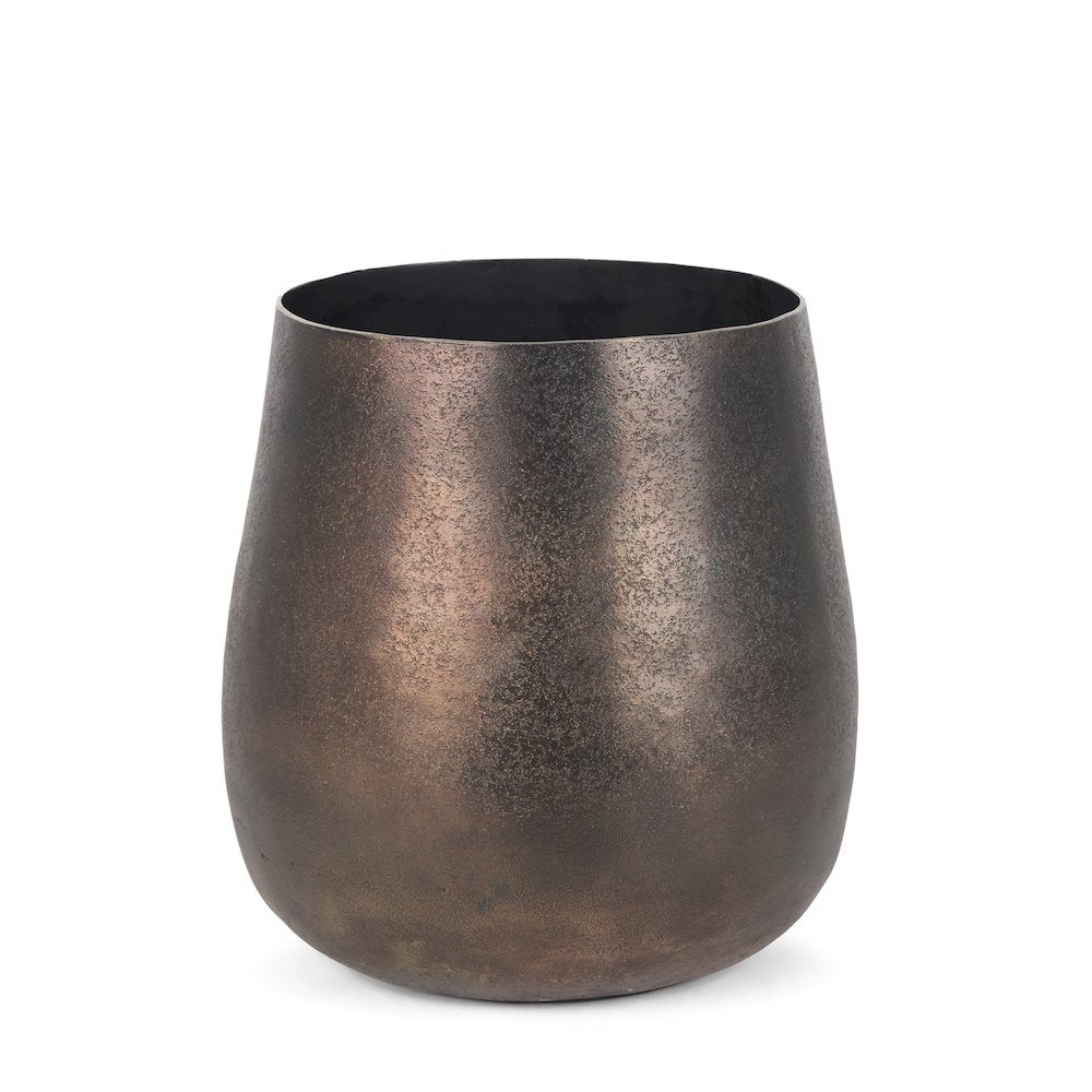 Quade Small Gold Metal Planter