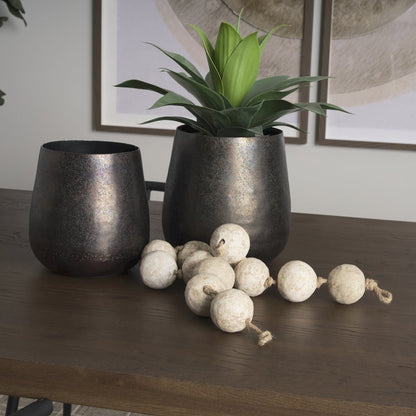 Quade Small Gold Metal Planter