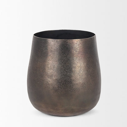 Quade Small Gold Metal Planter