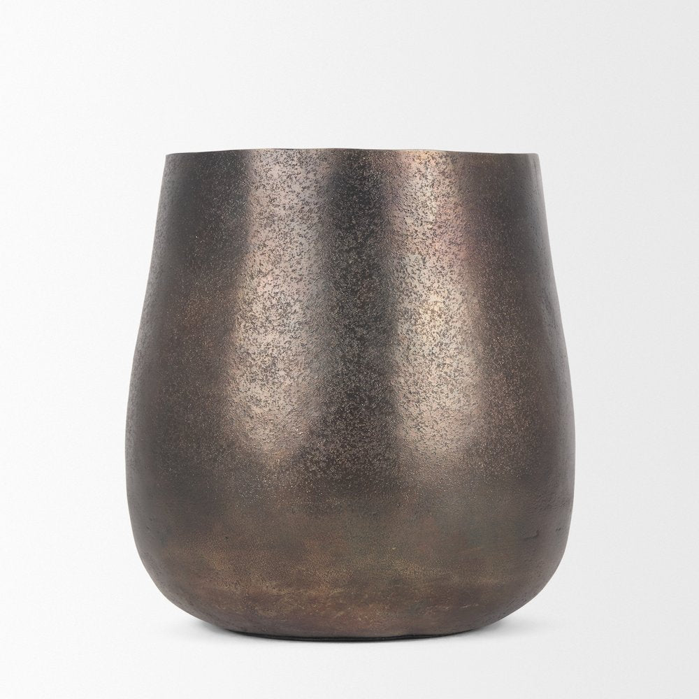 Quade Small Gold Metal Planter