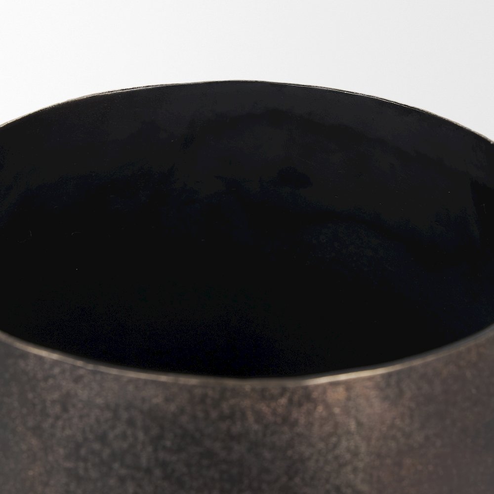 Quade Small Gold Metal Planter