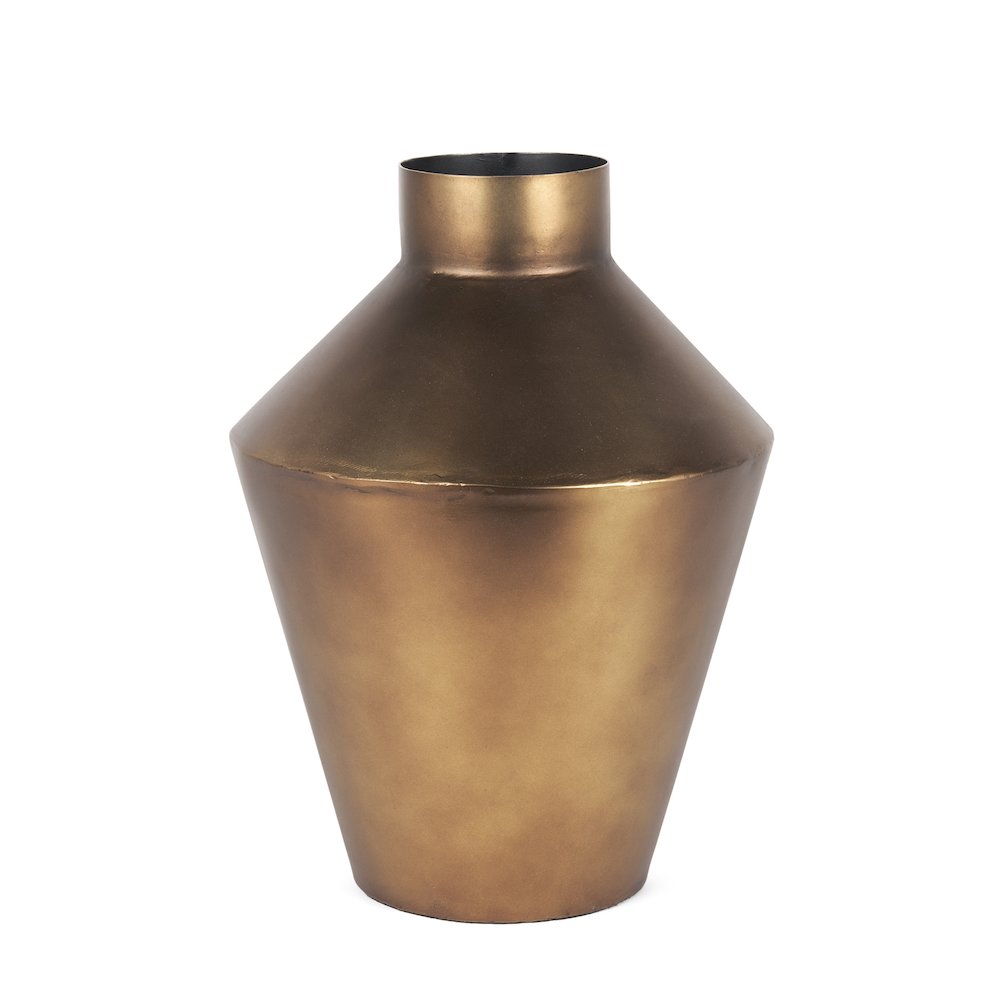 Perrin Small Brushed Gold Metal Decorative Vase