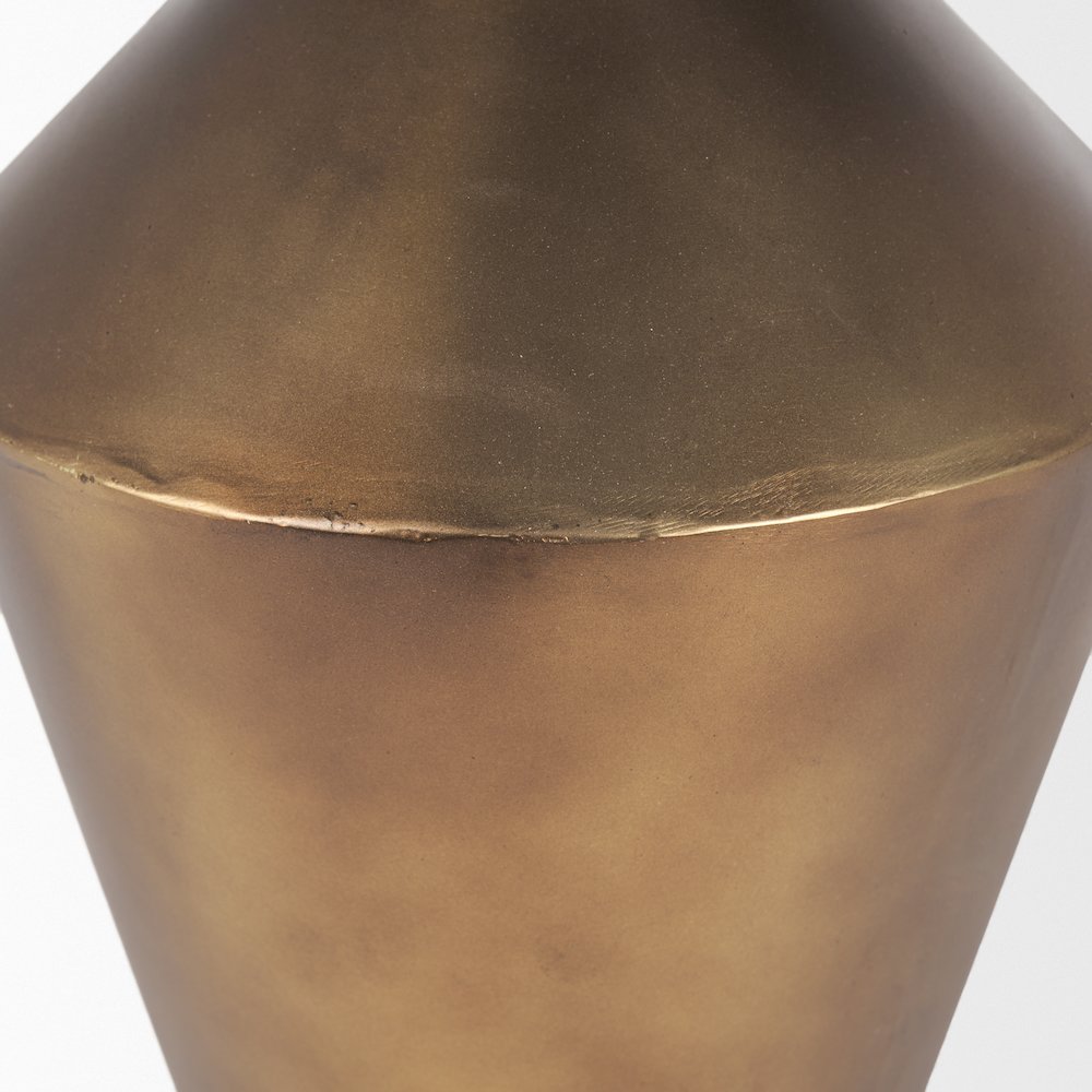 Perrin Small Brushed Gold Metal Decorative Vase