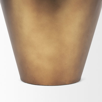 Perrin Small Brushed Gold Metal Decorative Vase