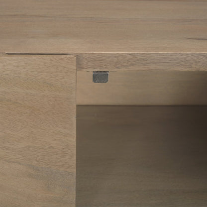 Darwin Light Brown Wooden 4 Door 2 Shelves Sideboard