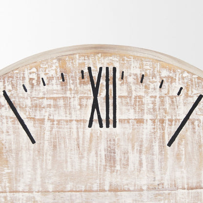 Raja Matte Black Metal Wood Table Clock