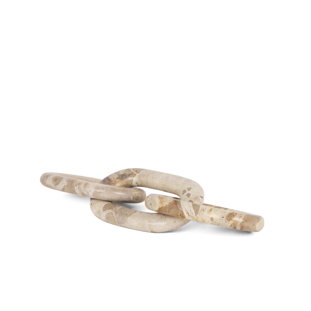 Reinir Beige Marble Chain Link Decorative Object
