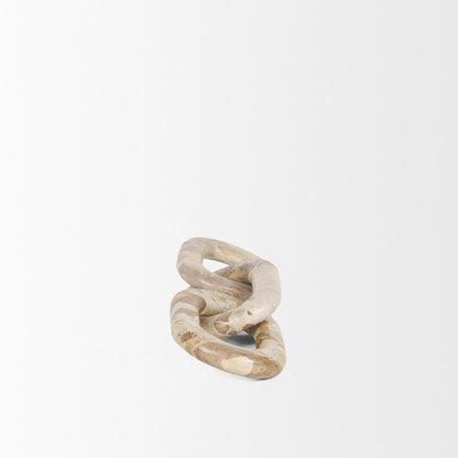 Reinir Beige Marble Chain Link Decorative Object