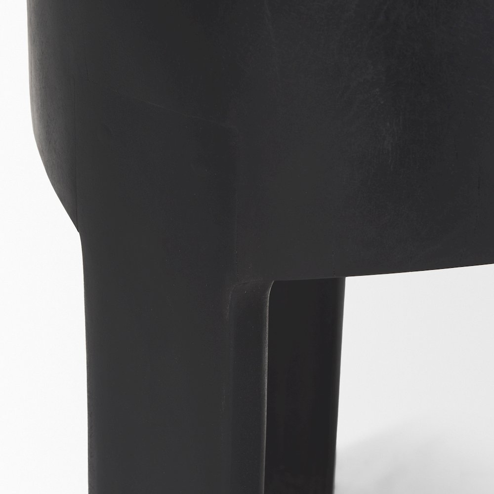 Riya Solid Black Wooden Stool