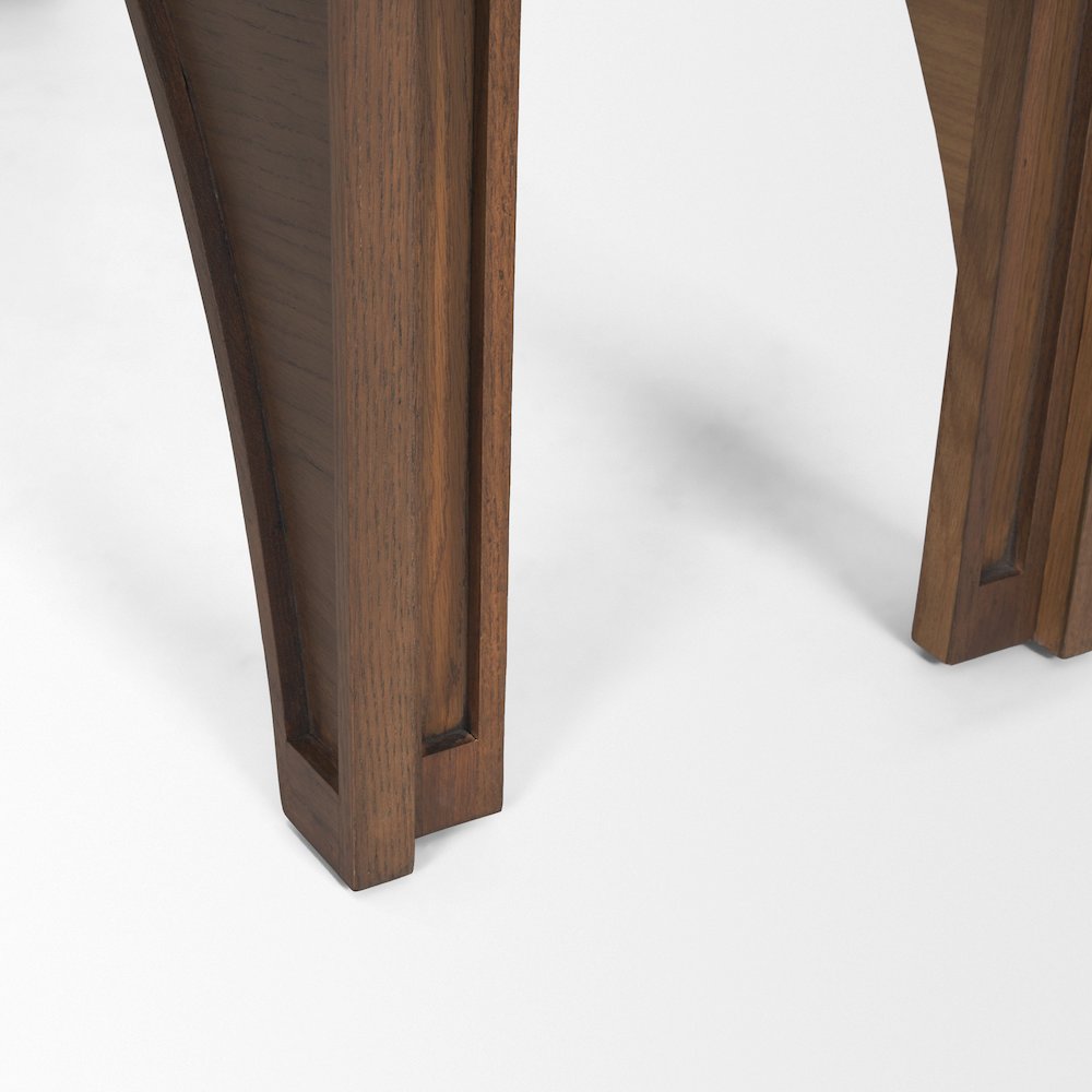 Dark Brown Wood Arched Console Table