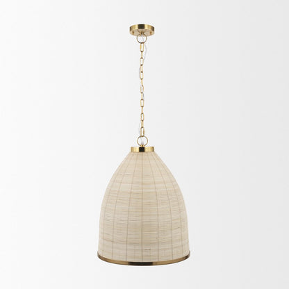 Saliha Cane Brass Metal Pendant Light