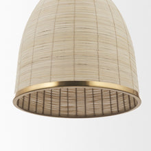 Saliha Cane Brass Metal Pendant Light