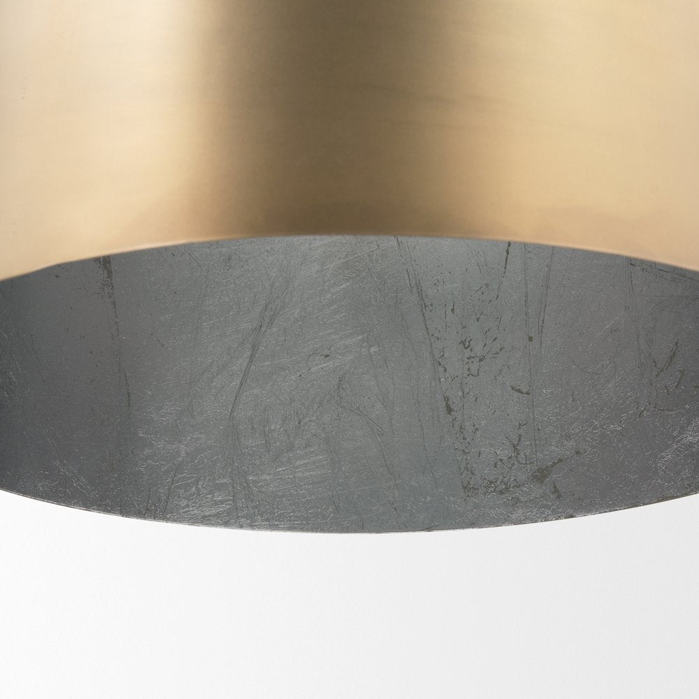 Sanne Antiqued Gold Metal Silver Foil Large Pendant Light